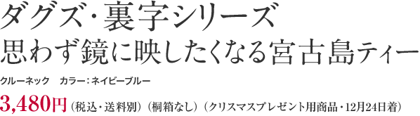 ダグズ・裏字シリーズ・思わず鏡に映したくなる宮古島ティーCネック